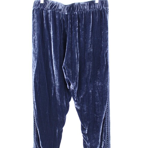 JOHNNY WAS AURORA VELVET JOGGER DENIM BLUE BOHEMIAN BAGGY SIZE LARGE NWT - Picture 7 of 7